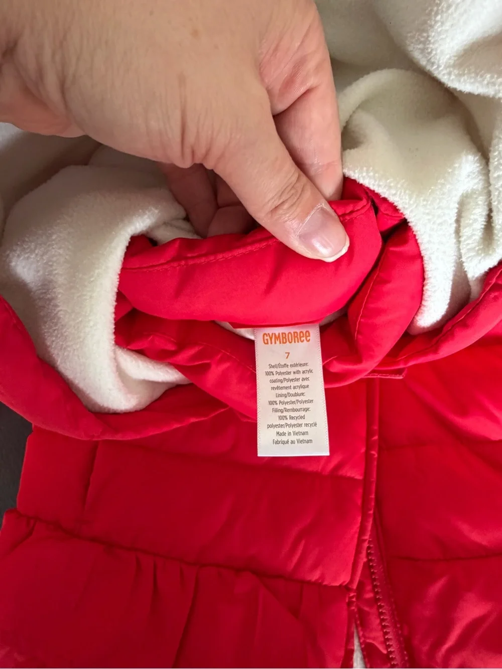 Gymboree Red Hooded Tiered Ruffle Puffer Coat